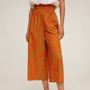 Mango tropical print pants